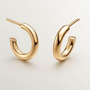 Aristocrazy Small hoop earrings made of 925 silver bathed in 18K yellow gold